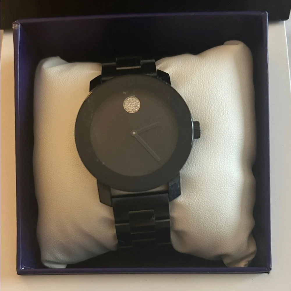 Movado Bold Blue Stainless Steel Bracelet Watch - Picture 2 of 3